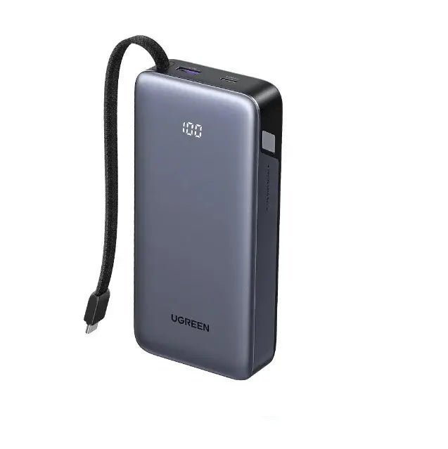 UGREEN 55988 20000mAh 45W Power Bank with Built-in USB-C Cable | Fast Charging Portable Charger