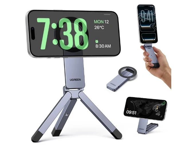 UGREEN 75509 MagSafe Tripod 360° Rotating Adjustable Magnetic Phone Stand