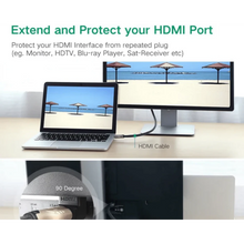 UGREEN 20109 HDMI Down Angle Adapter 90° Male to Female for Wall-Mounted TV Monitor