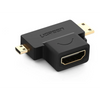 UGREEN 20144 Micro HDMI Mini HDMI to HDMI Adapter Set 4K for Camera Tablet Laptop Projector
