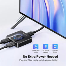 UGREEN 50966 2-in-1 Out HDMI Switcher 4K@60Hz Bi-Directional for PS5 Xbox TV Monitor