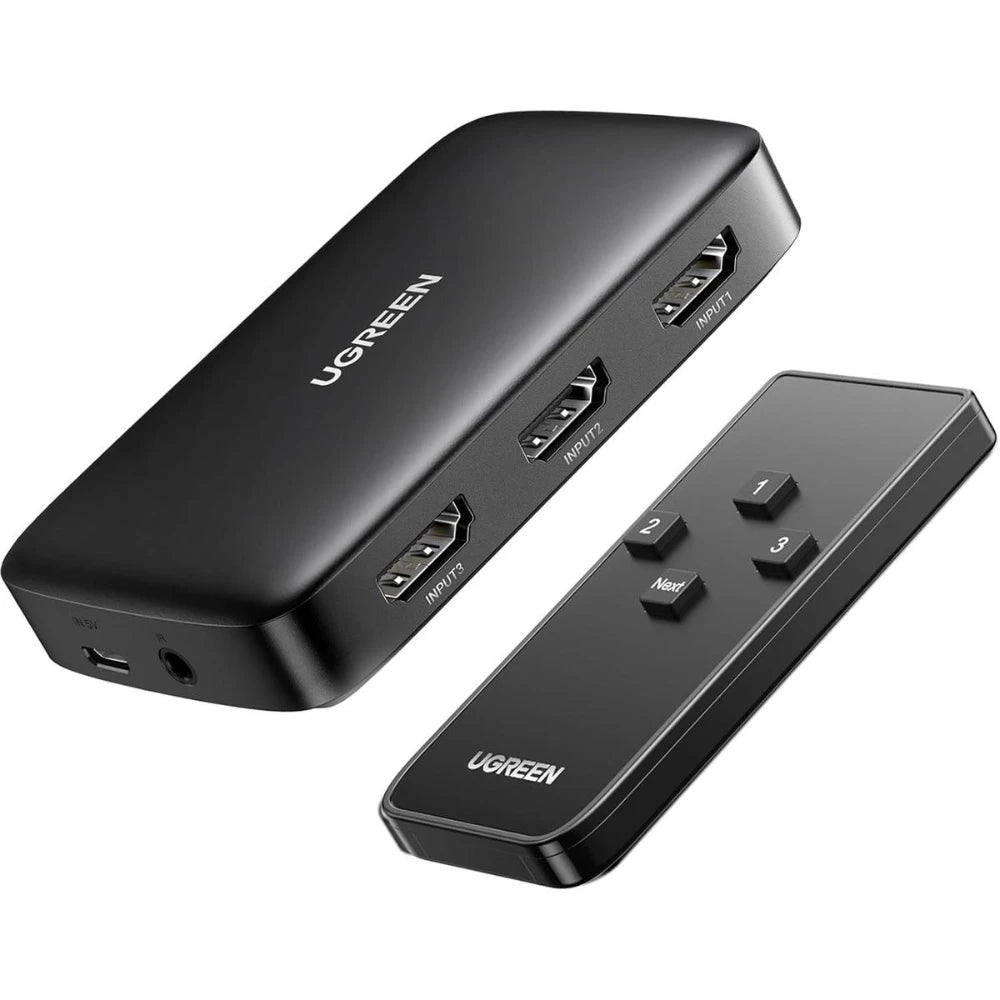 UGREEN 80125 HDMI Switcher 3-in-1 Out 4K@30Hz for PS5 Xbox TV Monitor Projector