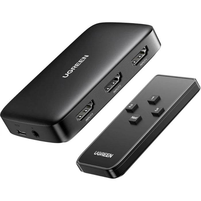 UGREEN 80125 HDMI Switcher 3-in-1 Out 4K@30Hz for PS5 Xbox TV Monitor Projector