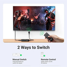 UGREEN 80125 HDMI Switcher 3-in-1 Out 4K@30Hz for PS5 Xbox TV Monitor Projector