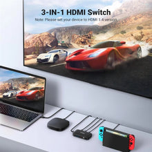 UGREEN 80125 HDMI Switcher 3-in-1 Out 4K@30Hz for PS5 Xbox TV Monitor Projector