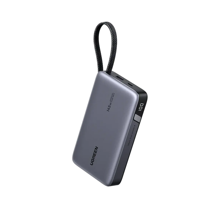 UGREEN 145W Power Bank with Built-in USB-C Cable | Fast Charging Portable Charger