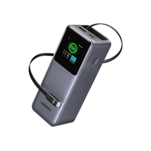 UGREEN Nexode 20000mAh 165W Power Bank with Retractable USB-C Cable | Fast Charging Portable Charger