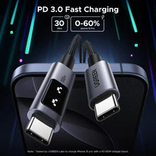 UGREEN 35512 UNO 100W USB-C Cable 2m – Braided PD Fast Charging & LED Display