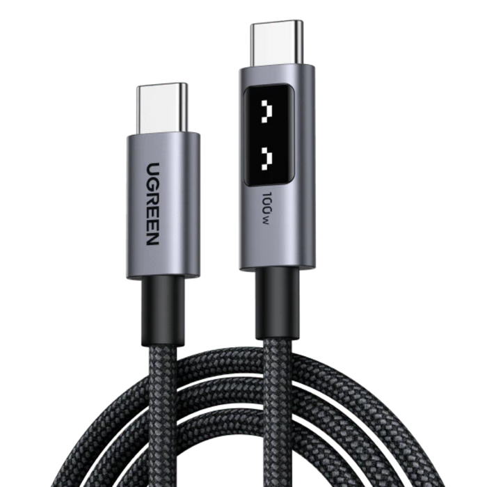 UGREEN 35512 UNO 100W USB-C Cable 2m – Braided PD Fast Charging & LED Display
