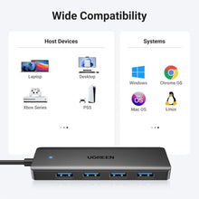 UGREEN 25851 USB 3.0 Hub 4-Port Ultra-Slim 5Gbps for Laptop PC Flash Drive External HDD