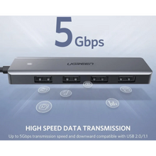 UGREEN 50985 USB 3.0 Hub 4-Ports with USB-C Power Supply 5Gbps for Laptop PC External HDD