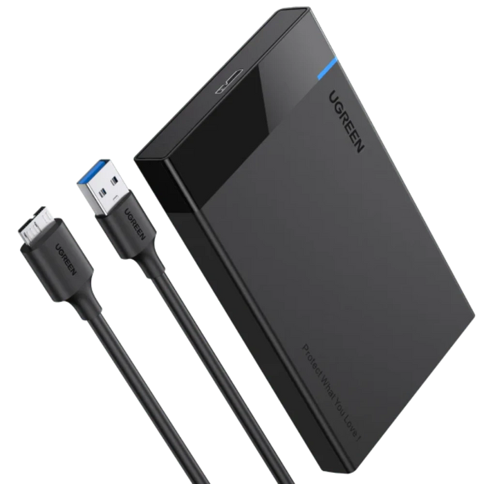 UGREEN 30848 2.5-Inch HDD Enclosure USB 3.0 5Gbps UASP Tool-Free for PS4 Xbox PC Laptop