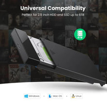 UGREEN 30848 2.5-Inch HDD Enclosure USB 3.0 5Gbps UASP Tool-Free for PS4 Xbox PC Laptop