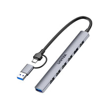 UNITEK H1209AGY01 uHUB S7 7 - Port USB 3.0 Hub 5Gbps Aluminium USB - C/USB - A for Laptop PC - UGREEN PAKISTAN