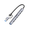 UNITEK H1209AGY01 uHUB S7 7-Port USB 3.0 Hub 5Gbps Aluminium USB-C/USB-A for Laptop PC