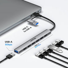 UNITEK H1209AGY01 uHUB S7 7 - Port USB 3.0 Hub 5Gbps Aluminium USB - C/USB - A for Laptop PC - UGREEN PAKISTAN