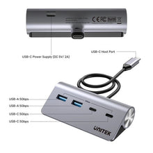 UNITEK H1337AGY01 uHUB Q4 4 - in - 1 USB - C Hub with 2 USB - A, 2 USB - C Ports & 5Gbps Data Transfer - UGREEN PAKISTAN