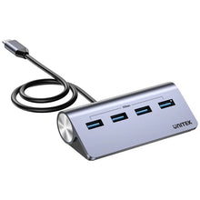 UNITEK H1337BGY01 uHUB Q4 4 - in - 1 USB - C Hub with 4 USB - A 5Gbps Ports & USB - C DC Power Input - UGREEN PAKISTAN