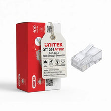 UNITEK RJ45 Cat 6 Pass-Through Connectors 100 Pieces – Gold-Plated Contacts - GLOBAL TECHES