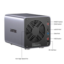 UNITEK S1301AGY01 - EU 4 - Bay RAID Enclosure for 2.5 3.5 SATA HDD SSD Up to 80TB 8 RAID Modes USB 3.0 eSATA - UGREEN PAKISTAN