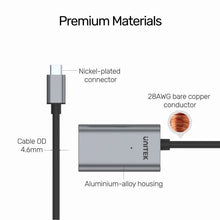 UNITEK U305A USB - C Active Extension Cable 5M 5Gbps with DC Jack for Webcam Microphone - UGREEN PAKISTAN