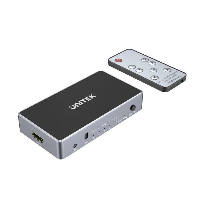 UNITEK V1110A 4K HDMI Switch 5 In 1 Out 4K@30Hz IR Remote 3D Pass-Through Dolby TrueHD DTS-HD
