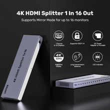 UNITEK V1137AGY01 - EU 4K HDMI Splitter 1x16 4K@30Hz Cascading for PS4 Xbox Blu - ray Digital Signage - UGREEN PAKISTAN