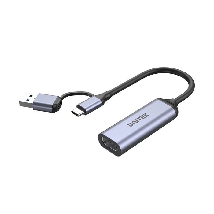 UNITEK V1167A HDMI to USB-C/A Video Capture Card 4K Input 1080P@30fps for Streaming Gaming Teaching