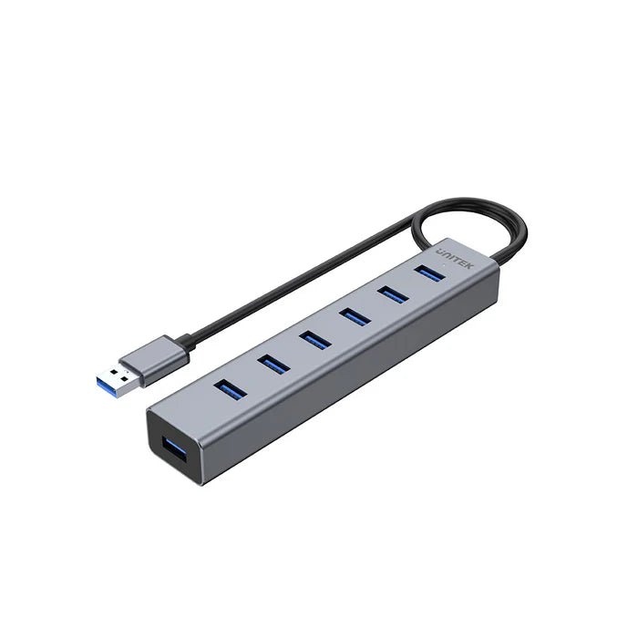 UNITEK Y-3090 uHUB S7 7-Port USB 3.0 Powered Hub with Aluminum Housing & 5Gbps SuperSpeed Data Transfer