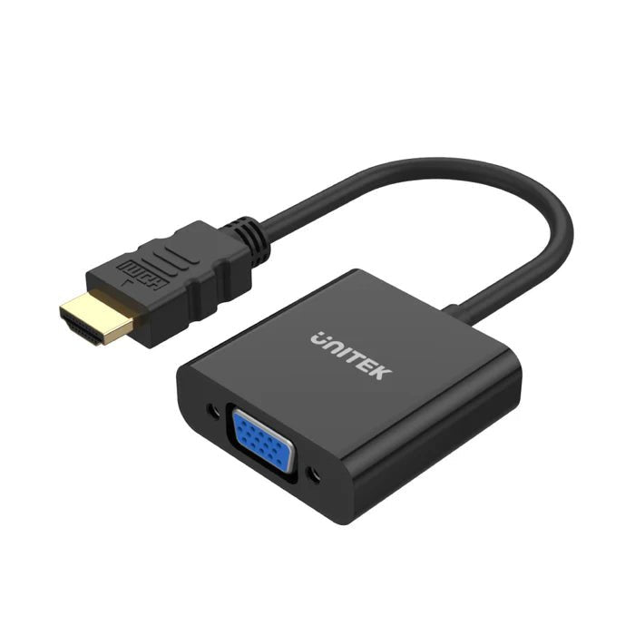 UNITEK Y-6333 HDMI to VGA Adapter 1080P with Audio Output 3.5mm for PC Monitor Projector