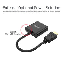 UNITEK Y - 6333 HDMI to VGA Adapter 1080P with Audio Output 3.5mm for PC Monitor Projector - UGREEN PAKISTAN