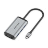 Vention TOHHB Multi-function USB-C 6-in-1 Docking Station Aluminum Alloy Type | 4K HDMI | 3 x USB 3.0 | RJ45 Gigabit Ethernet | 87W PD | Gray