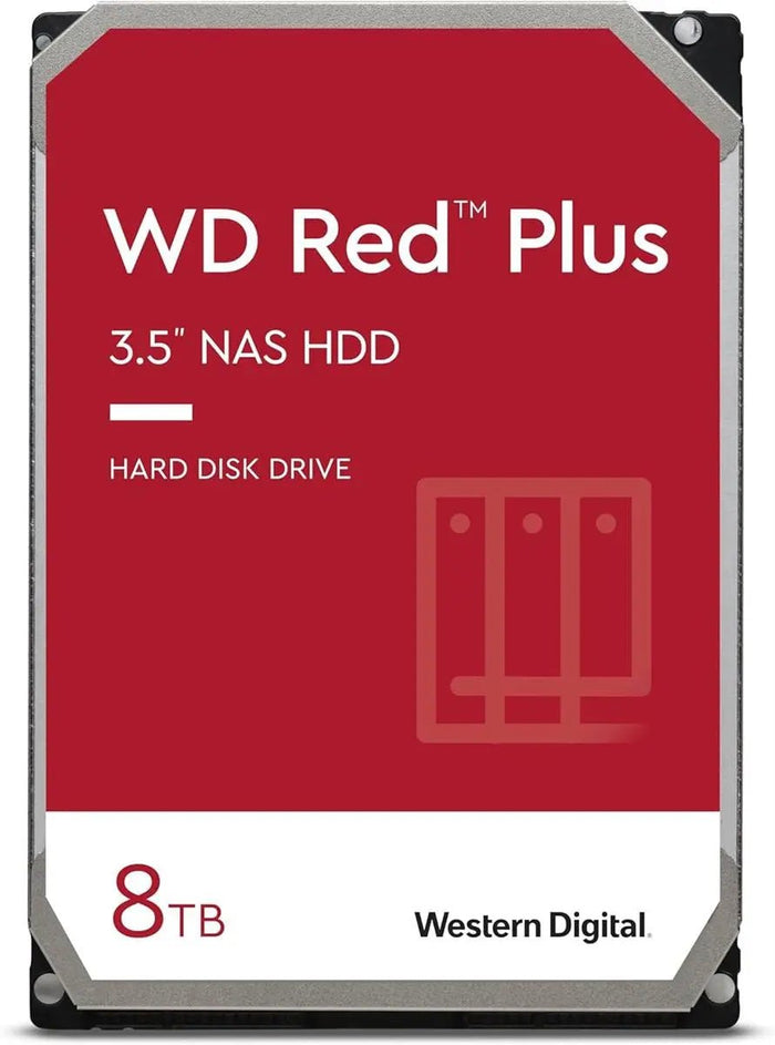 WD Red Plus 8TB 3.5" NAS Hard Drive | SATA Internal HDD for Home & Business NAS